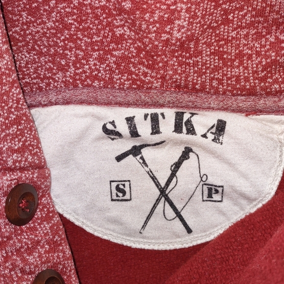 SITKA burnt red hoodie - Picture 7 of 7